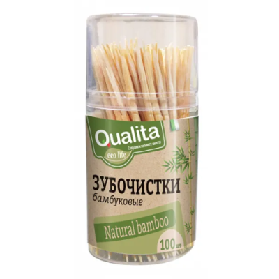 QUALITA зубочистки бамбуковые 100шт/216