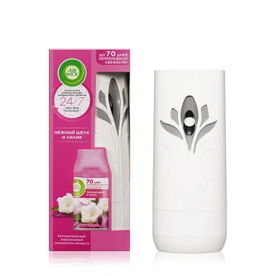 AIR WICK комплект освежитель воздуха pure freshmatic нежность шелка и лилии