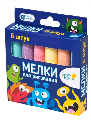 Мел цветной 6шт MLB06