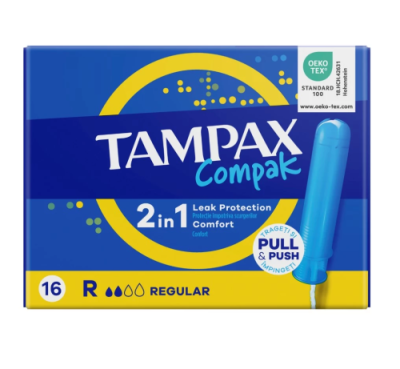 TAMPAX Сompak regular тампоны 16шт TM 116/383/589