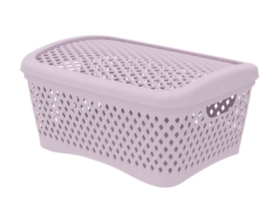 Корзинка ромбики цв.пепел розы L 34*25*17см АП460/38