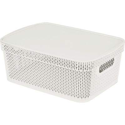 AJUR корзина д/хранения с ручками цв.белое облако 11л KL411410048