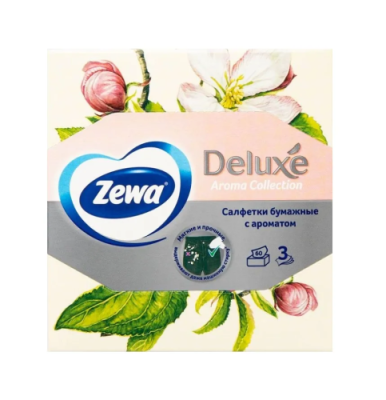 ZEWA Deluxe салфетки бумажные арома коллекция 3сл 60шт