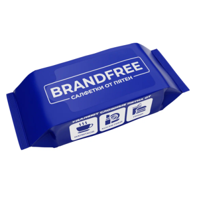 BRANDFREE салфетки влажные д/удаления пятен 8шт