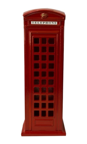 Копилка телефонная будка 6*6*12,5см 219966