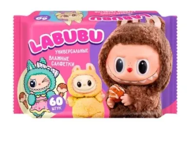 LABUBU салфетки влажные универсальные №60 mix GM 81114