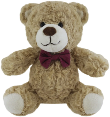 Игрушка мягкая мишка с бантиком цв. светло-коричневый 20см 7394-20 (110)