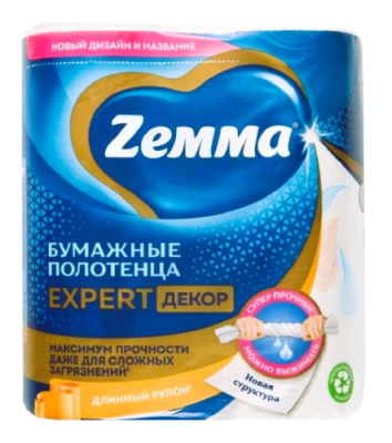 ZEMMA Expert Decor полотенце бумажное 3сл. 2 рулона