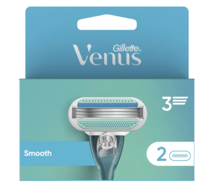 GILLETTE кассеты сменные д/бритья venus жен. 2шт
