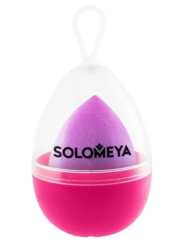 SOLOMEYA спонж д/макияжа косметический большой двусторонний капля фиолетовый