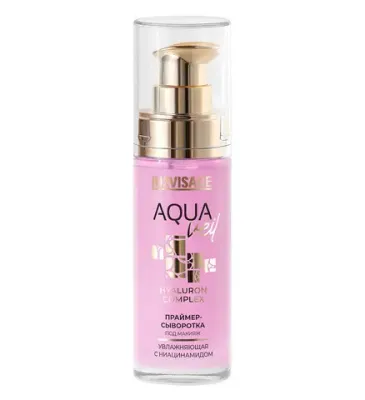 LUXVISAGE праймер-сыворотка под макияж увлажняющая aqua veil с ниацинамидом прозрачный