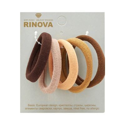 RINOVA Резинка, большая 4,5-5,5 см ,коричневая, 5 шт 500510