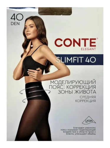 CONTE колготки женские ce slimfit 40 natural р.4