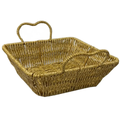 Корзинка с ручками плетеная 22*22*7.5см ED25272