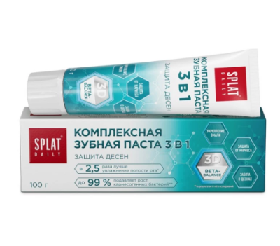 SPLAT Daily паста зубная 3в1 защита десен 100г