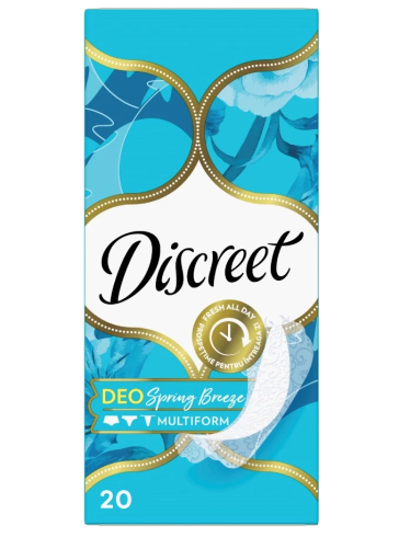 DISCREET прокладки ежедневные deo океанский бриз 20шт AD441/089/673