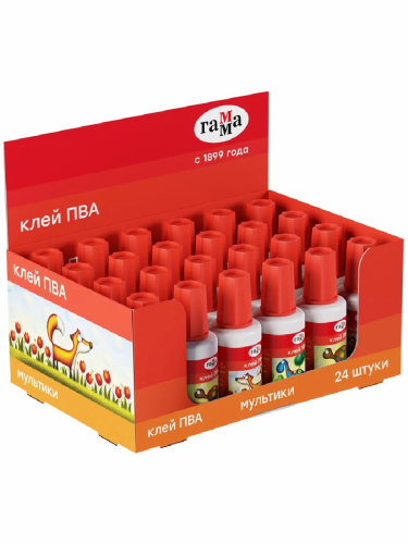 Клей с кисточкой мультики ПВА 20г