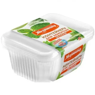 ХОЗЯЮШКА Мила контейнеры д/заморозки универсальные 0,2л, 5 шт (60)