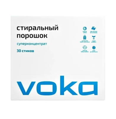 VOKA порошок стиральный в стиках суперконцентрат 25г 30шт