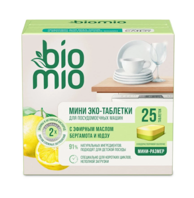 BIOMIO таблетки д/пмм бергамот и юдзу 25шт