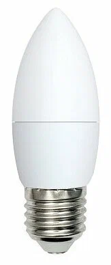 VOLPE лампа светодиодная свеча матовая белый свет 4000K LED-C37-9W/NW/E27/FR/NR_