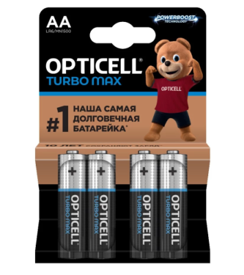 OPTICELL Turbo Max батарейки AA 4шт