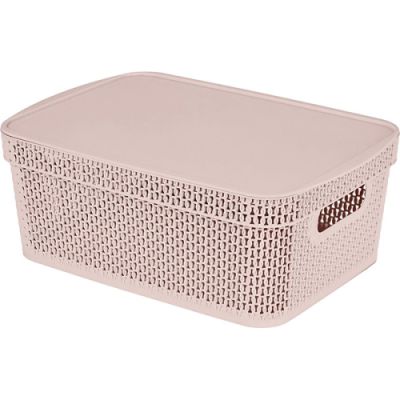 AJUR корзина д/хранения с ручками цв.бежевый топаз 11л KL411410005