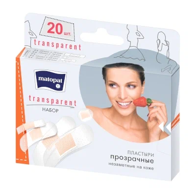 MATOPAT пластыри transparent прозрачные в наборе 20шт