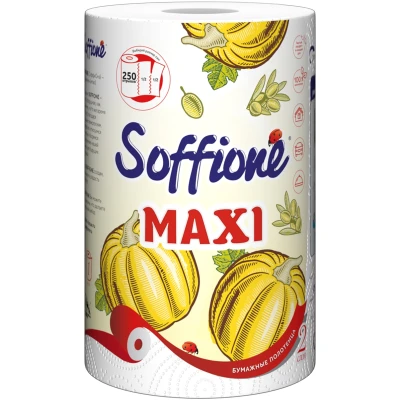 SOFFIONE полотенце бумажное макси 2сл. 1рулон