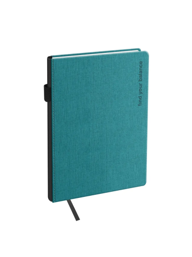 Ежедневник А5 136л недатированный fillsta teal кожзам бирюзовый