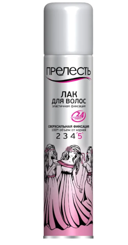 ПРЕЛЕСТЬ лак д/волос сильной фиксации 5 200мл