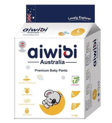 AIWIBI подгузники-трусики детские одноразовые 9-14кг 10шт AWB17-L
