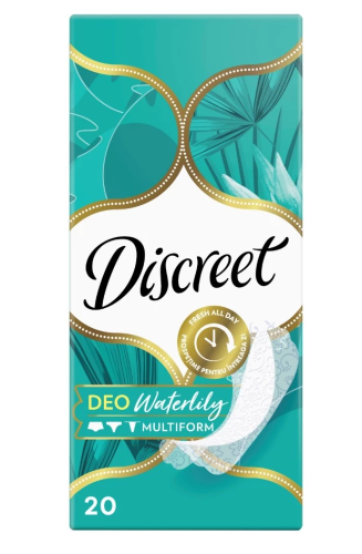 DISCREET прокладки ежедневные deo водная лилия 20шт AD135/570/443