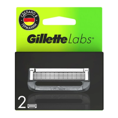 GILLETTE LABS кассеты сменные д/безопасных бритв 2шт