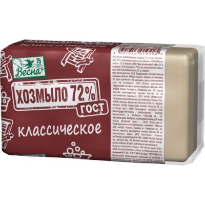 ВЕСНА мыло хозяйственное классическое 72% 140г