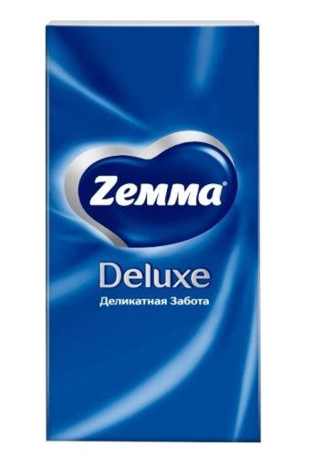 ZEMMA Deluxe платочки носовые деликатная забота 3сл 10шт