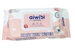 AIWIBI салфетки влажные детские с клапаном pink 20*15см 80шт