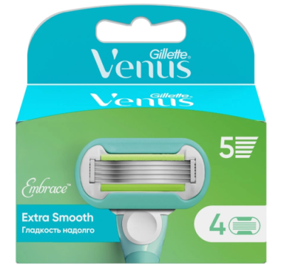 GILLETTE кассеты сменные д/бритья venus embrace жен. 4шт
