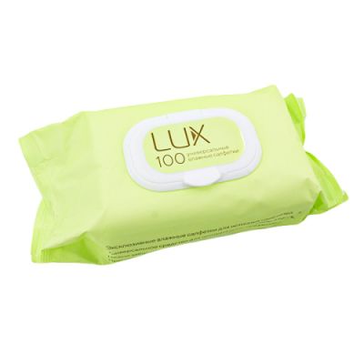 LUX салфетки влажные №100 универсальные с пластик. клапаном 80485