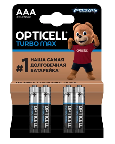 OPTICELL Turbo Max батарейки AAA 4шт