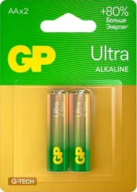 GP батарейки ultra plus 15AUP-2CR2 AA LR06 2шт 1198