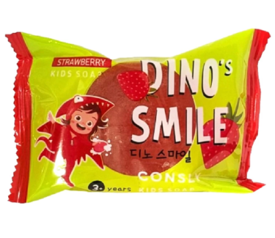 CONSLY мыло детское dino's smile с клубникой 90г