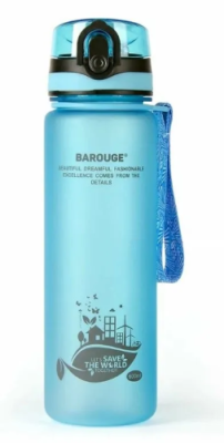 BAROUGE Актив лайф бутылка д/воды цв.голубой 600мл BР-915