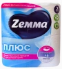 ZEMMA Плюс бумага туалетная белая 2сл. 4 рулона