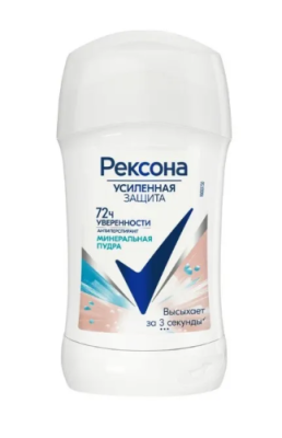 РЕКСОНА антиперспирант жен. минеральная пудра 40мл стик