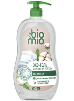 BIOMIO средство экологичное д/мытья взрослой и детской посуды без запаха 900мл