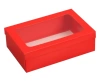 Коробка складная красная с окном 21*15*7см 9702384