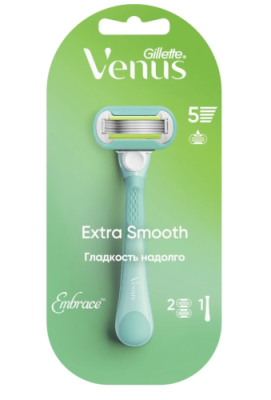 GILLETTE станок д/бритья venus embrace жен. см.кассеты 2шт