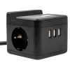 UNIEL удлинитель standard с/з шнур 1,5м 2 гнезда 3 USB 16А черный S-GCD2-1 SBUH BLACK