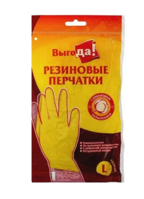 ВЫГОДА перчатки универсальные хлопковое напыление р.L